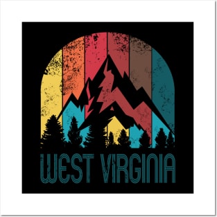 Retro West Virginia Design for Men Women and Kids Posters and Art